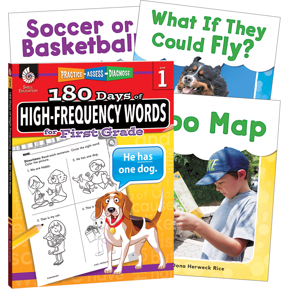 Learn-at-Home: High-Frequency Words Bundle Grade 1: 4-Book Set