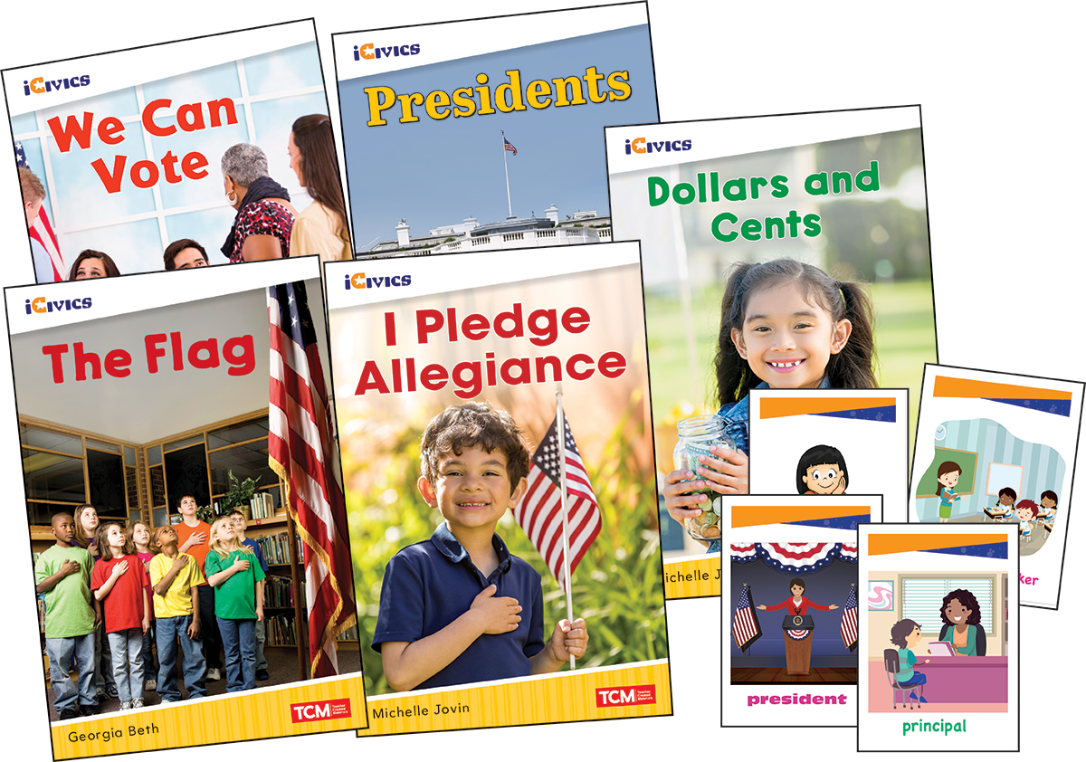 iCivics Grade K: Leadership & Responsibility 5-Book Set + Game Cards