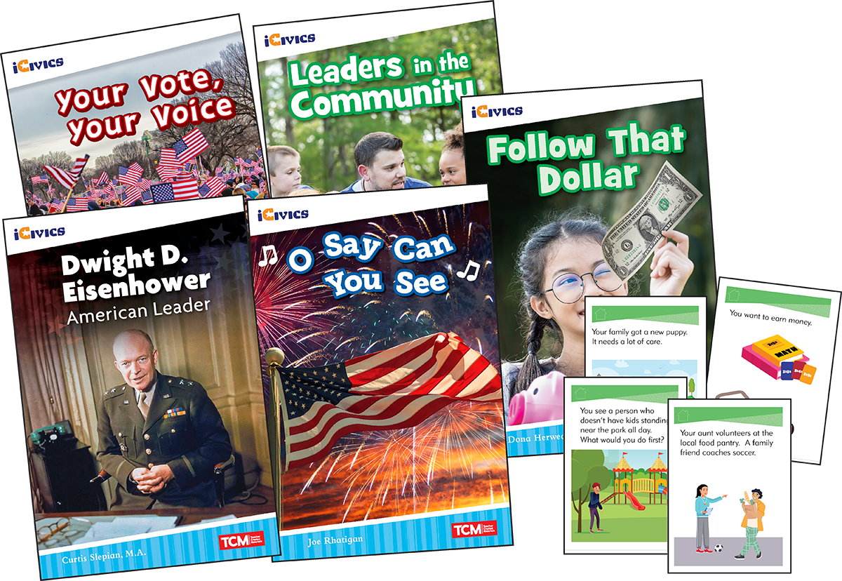 iCivics Grade 2: Leadership & Responsibility 5-Book Set + Game Cards