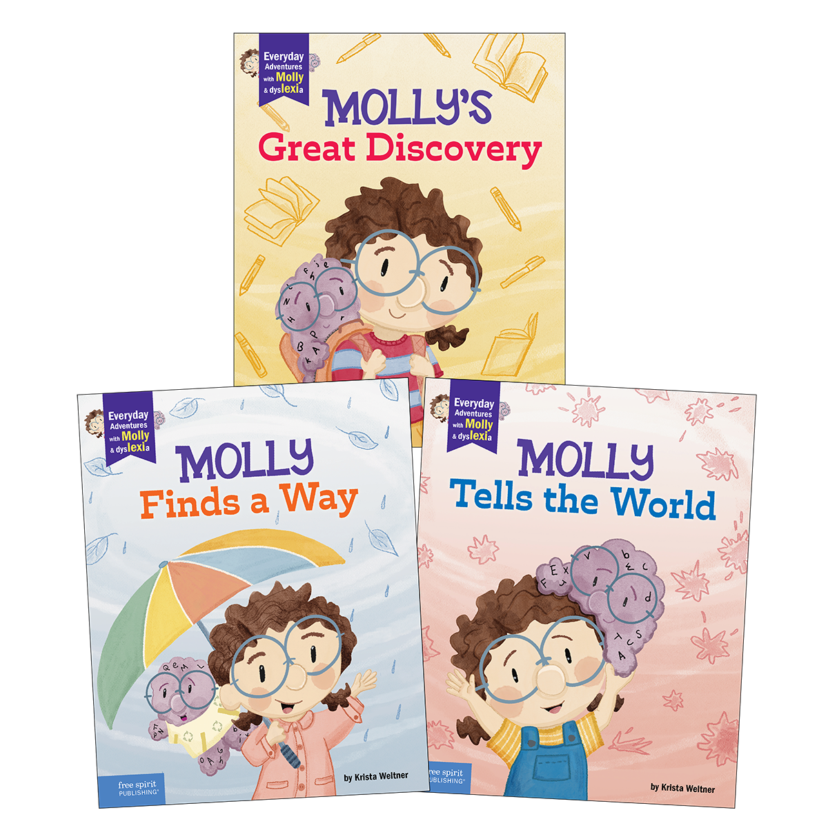 Everyday Adventures with Molly and Dyslexia Complete Series 3-Book Set