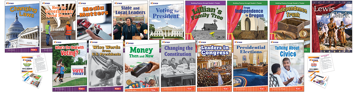 Understanding American Voting, Elections, Laws and Leaders 16-Book Set plus 2-Card Decks for Grades 4-5